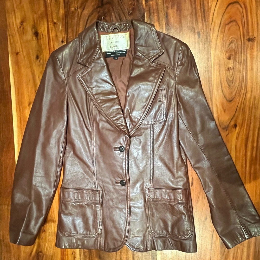 100% Leather Vintage Blazer